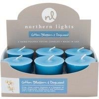 Northern Lights Set of 6 Cotton Blossom and Dogwood Votive Candles