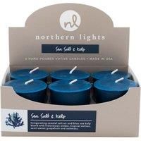 Northern Lights Set of 6 Sea Salt and Kemp Votive Candles