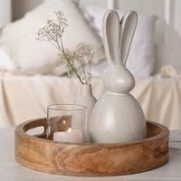 Eggs-traordinary Gift Co. Grey Ceramic Bunny Decoration