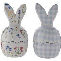 Set of 2 Eggs Traordinary Gifting Bunny Ear Gingham and Floral Egg Cups