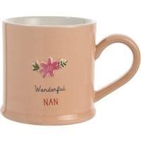 Celebrations - Love Life - /'Wonderful Nan/' Family Birthday Celebration Ceramic Mug - Kitchen Gifting and Homeware for Tea, Coffee & Hot Drinks - 330ml / 11.15oz.