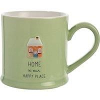 Celebrations - Love Life - /'Home is Our Happy Place/' Birthday/Housewarming Ceramic Mug - Kitchen Gifting and Homeware for Tea, Coffee & Hot Drinks - 330ml / 11.15oz.
