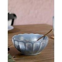 Hestia Scalloped Set Of 4 Bowls - Blue