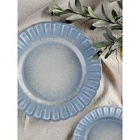 Hestia Scalloped Set Of 4 Side Plates - Blue