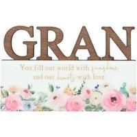 The Cottage Garden Gran Word Plaque