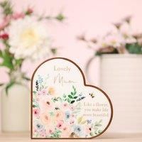 The Cottage Garden Mum Heart Plaque