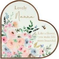 The Cottage Garden Nanna Heart Plaque