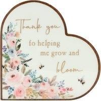 The Cottage Garden Thank You Heart Plaque