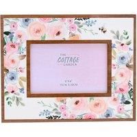 The Cottage Garden - Layered Floral Photo Frame - 6£ x 4£ - Single Horizontal Aperture Picture Frame - Easel Back - Easter/Spring Theme Gifting & Homeware - H: 20c x W: 25cm.