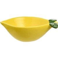 Widdop and Co Hestia - Lemon Dish - Yellow Glazed Ceramic Serving Platter Bowl Dish - Home Decor Gifting for Hosting, Dinner & Parties for Spring/Summer - H: 6cm x W: 16.5cm.