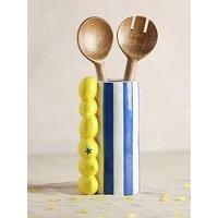 Hestia Lemon Vase With Blue Stripes