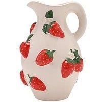 The Cottage Garden Hand Painted Jug – Strawberry | Ceramic Pitcher Vase with Vintage Countryside Floral Design | Decorative Farmhouse Kitchen Jug or Flower Vase for Rustic Home Decor