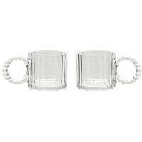 Hestia Set Of 2 Clear Cups Bobble Design