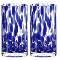Hestia Blue Tortoise Shell Hi Ball Glass Set Of 2