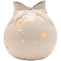 The Christmas Gift Co Ceramic Led Light Up Snowman 20Cm