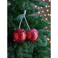 Disco Cherry Christmas Tree Decorations - 8 Cm