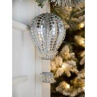 The Christmas Gift Co Disco Hanging Hot Air Balloon Christmas Decoration - 22 Cm