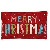 The Christmas Gift Co Merry Christmas Hook Cushion 30X50Cm