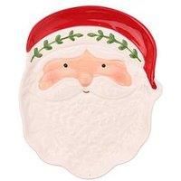 The Christmas Gift Co Santa & Friends Ceramic Nordic Plate - Mr Claus