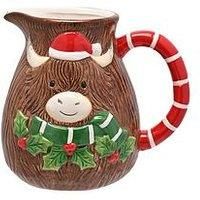 The Christmas Gift Co Ceramic Jug - Highland Cow