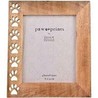 Best Of Breed Paw Prints Mango Wood Photo Frame