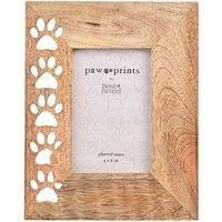Best Of Breed Paw Prints Mango Wood Photo Frame