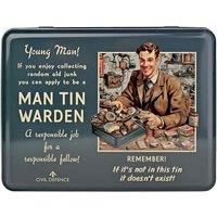 Civil Defence Young Man Tin, Green