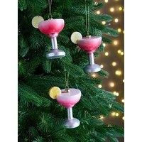 Set Of 3 Fancy Cocktail Hanging Decorations