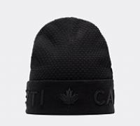 Zavetti Canada Tonal Embroidery Favelli Knitted Beanie - Black - Size ONE SIZE