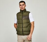 Zavetti Canada Agazzi Woven Puffer Gilet - Green - Size XS
