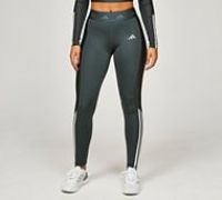 adidas Womens Hyperglam Shine Full-Length Legging - Green - Size XS
