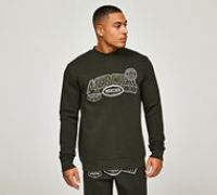 Mercier Court 2.0 Badge Crew Sweatshirt - Green - Size XS