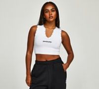 Hoodrich Womens OG Dusk Crop Vest - White - Size S