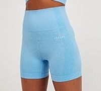 Forena Womens Seamless Hi-Waisted 5 Inch Short - Blue - Size XS/S
