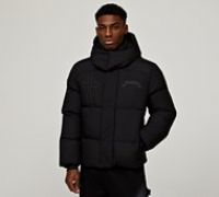 Dripmade Amity Scroll Puffer Jacket - Black - Size XL