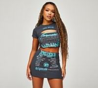 Dripmade Womens Street Tour 2.0 Spliced Set - Grey - Size M