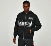 Authorized Sponsor Graphic Relaxed Zip Hoodie - Black - Size L