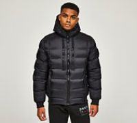 Zavetti Canada Anvox Puffer Bomber Jacket - Black - Size M