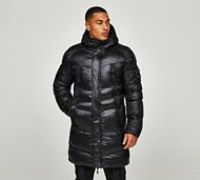 Zavetti Canada Malzini Longline Puffer Jacket - Black - Size S