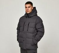 Zavetti Canada Paglia Puffer Parka Jacket - Grey - Size XS