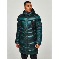 Zavetti Canada Malzini Longline Padded Jacket - Rain Forest