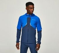 Monterrain Vent Woven Running Hoodie - Blue - Size L