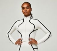 Monterrain Womens Mantra Crop Long Sleeved Zip Top - White - Size XS