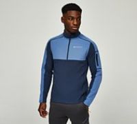 Monterrain Amery 2.0 Micro Fleece Quarter Zip Top - Blue - Size XL