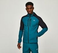 Alpyrex Tarax Woven Full Zip Hoodie - Blue - Size M