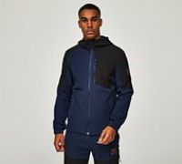 Zavetti Canada Atarezzi 2.0 Woven Zip Through Hoodie - Navy - Size M