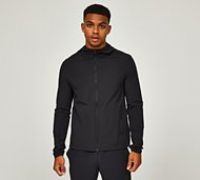 Celebre Woven Full Zip Hoodie - Black - Size XS