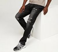 Alessandro Zavetti Pacelli Loose Stacked Fit Denim Jean - Black - Size 34