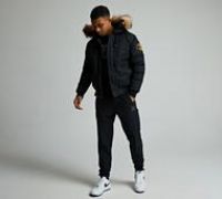 Zavetti Canada Abelli 2.0 Hooded Bomber Jacket - Black - Size XL