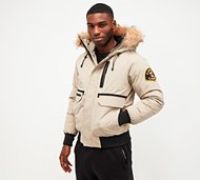 Zavetti Canada Abelli 2.0 Hooded Bomber Jacket - Stone - Size M
